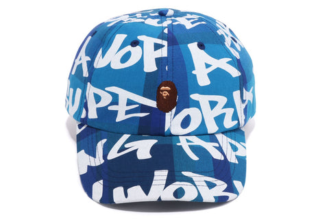 BAPE GRAFFITI CHECK PANEL CAP