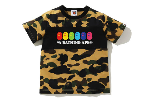 1ST CAMO COLOR APE HEADS TEE