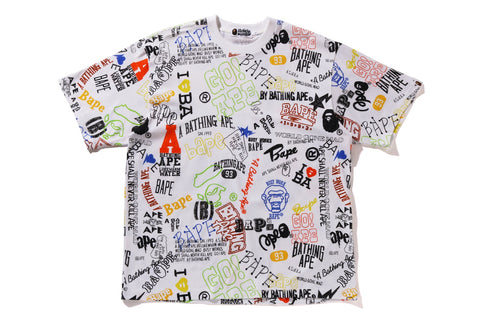 HAND DRAW PATTERN RELAXED FIT TEE