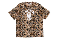 WILD LEOPARD PATTERN COLLEGE RELAXED FIT TEE