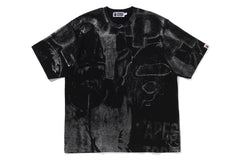 METALLIC COATED OVERALL PRINT RELAXED FIT TEE