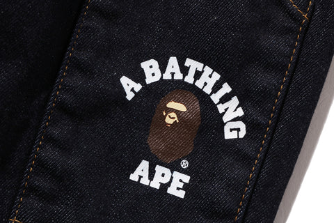 COLLEGE PANEL DENIM PANTS