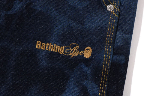 FLORAL CAMO JACQUARD RELAXED FIT 13OZ DENIM WORK PANTS