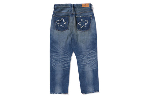 STA PATCH WORK LOOSE FIT DENIM PANTS