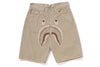 SHARK GARMENT DYE RELAXED FIT DENIM SHORTS