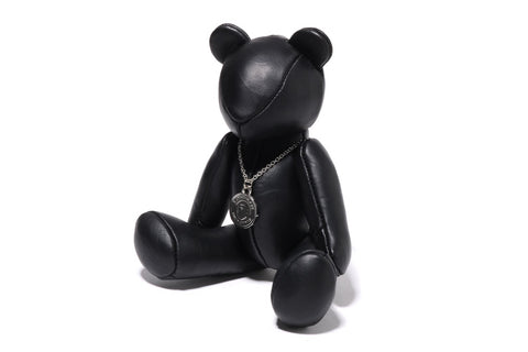 SOLID CAMO LEATHER BEAR PLUSH DOLL 25CM