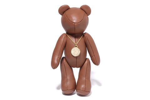 SOLID CAMO LEATHER BEAR PLUSH DOLL 25CM