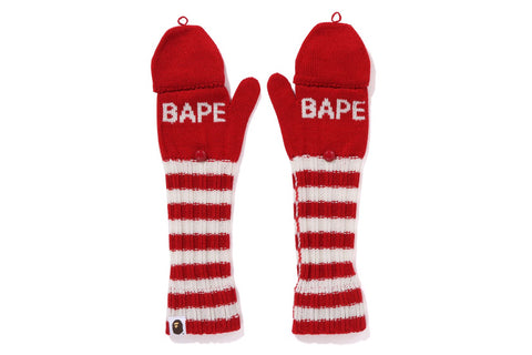 HOOP BAPE KNIT LONG GLOVES