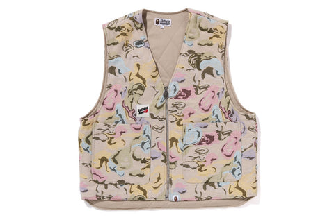 BAPE ART CAMO GOBELIN WORK VEST