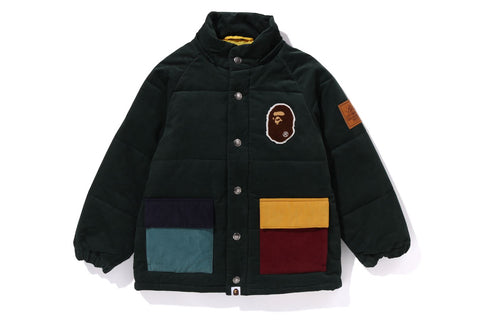 APE HEAD CORDUROY PADDED JACKET