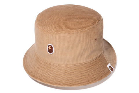 APE HEAD CORDUROY BUCKET HAT