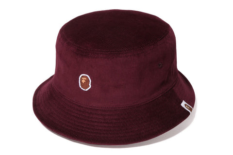 APE HEAD CORDUROY BUCKET HAT