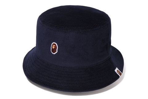 APE HEAD CORDUROY BUCKET HAT