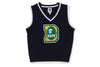 APE HEAD B PATCH CABLE KNIT VEST