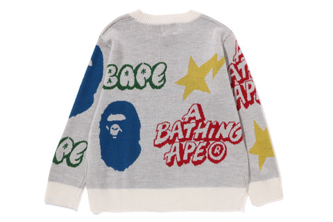 BAPE GRAFFITI PATTERN KNIT