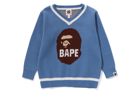 BAPE APE HEAD V-NECK KNIT