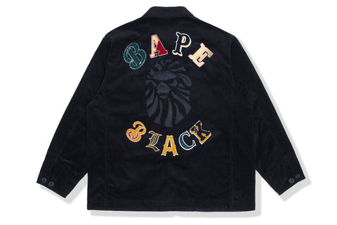 【 BAPE BLACK 】LOGO CORDUROY WORK JACKET