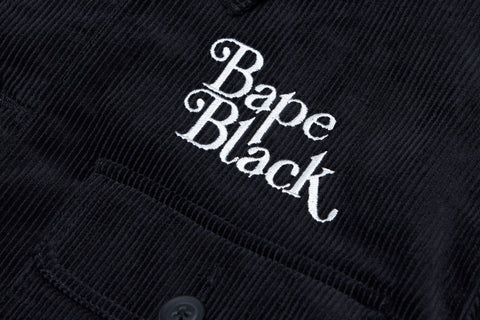 【 BAPE BLACK 】LOGO CORDUROY WORK JACKET