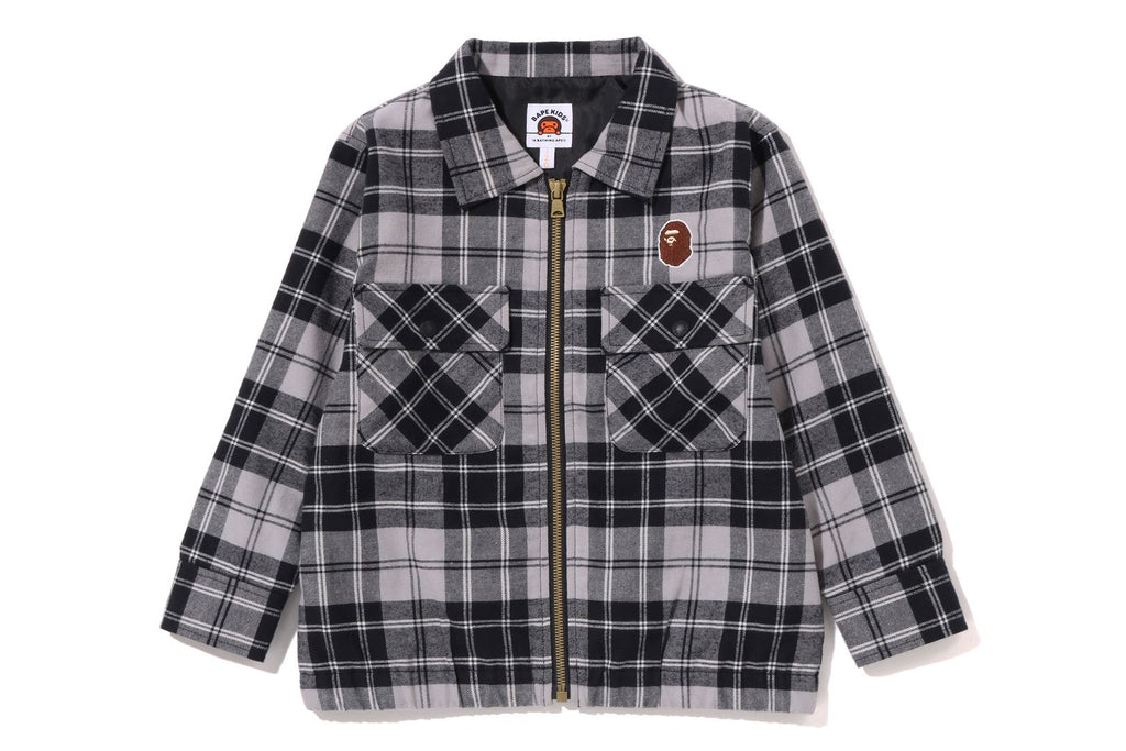 CHECK APE HEAD PATCH ZIP JACKET | bapepirate.com