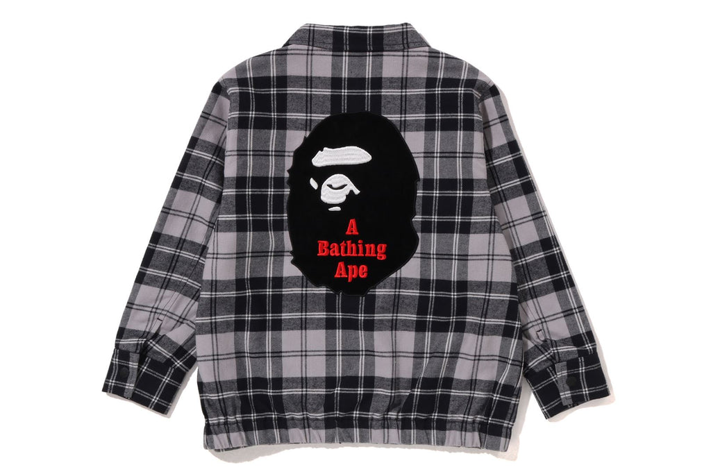 CHECK APE HEAD PATCH ZIP JACKET | bapepirate.com