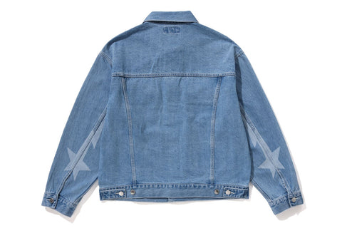 METAL LOGO PIN DENIM JACKET