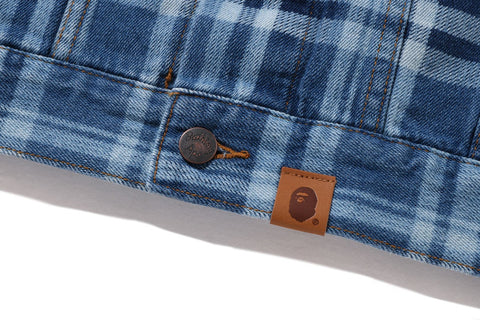 BAPE CHECK DENIM JACKET