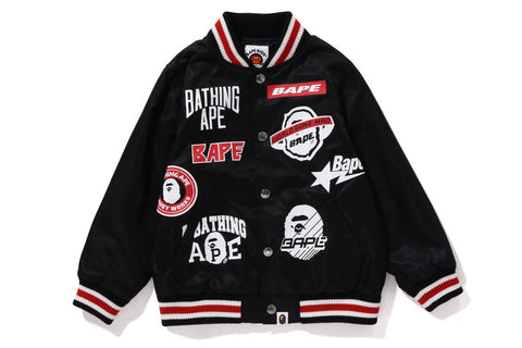 EMBLEM PRINT STADIUM JACKET