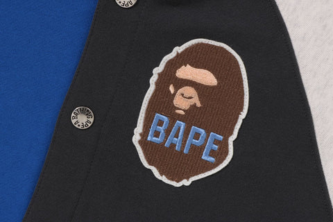 APE HEAD PATCH SWEAT VARSITY JACKET