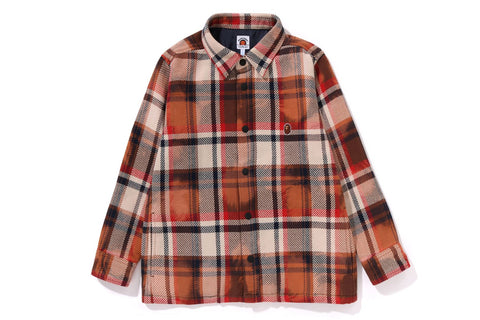 BLEACHED BAPE CHECK SHIRT JACKET