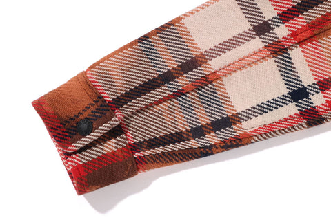 BLEACHED BAPE CHECK SHIRT JACKET