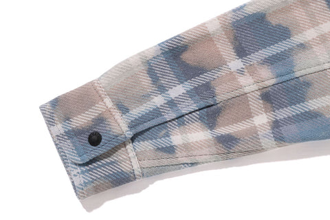 BLEACHED BAPE CHECK SHIRT JACKET