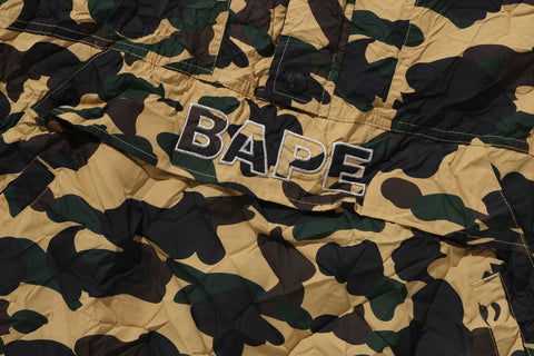 CRINKLE EFFECT 1ST CAMO HALF ZIP HOODIE JACKET