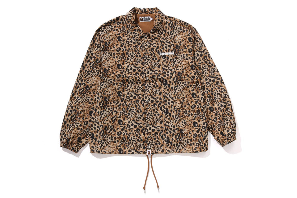 WILD LEOPARD PATTERN COACH JACKET