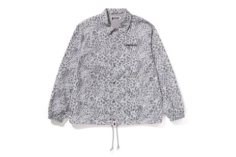 WILD LEOPARD PATTERN COACH JACKET