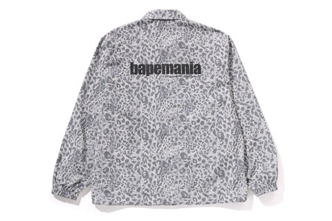 WILD LEOPARD PATTERN COACH JACKET