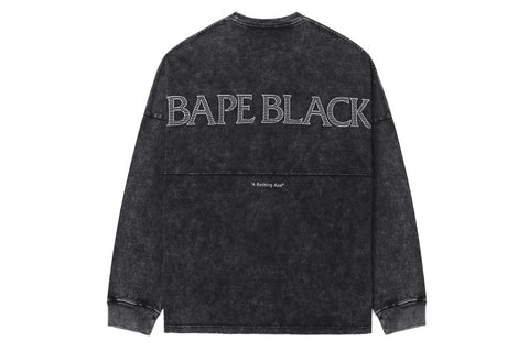 BAPE BLACK EMBROIDERY LONG TEE