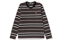 ONE POINT STRIPE LS TEE
