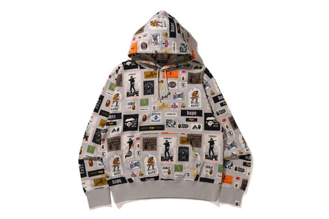 BAPE MULTI LABEL RELAXED FIT PULLOVER HOODIE