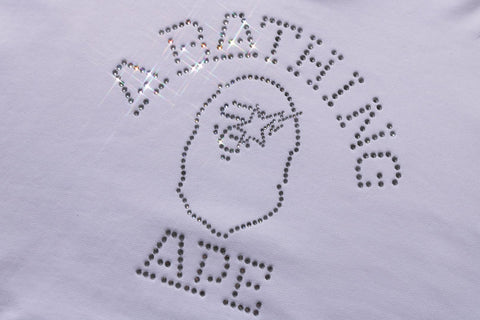RHINESTONE COLLEGE PULLOVER HOODIE