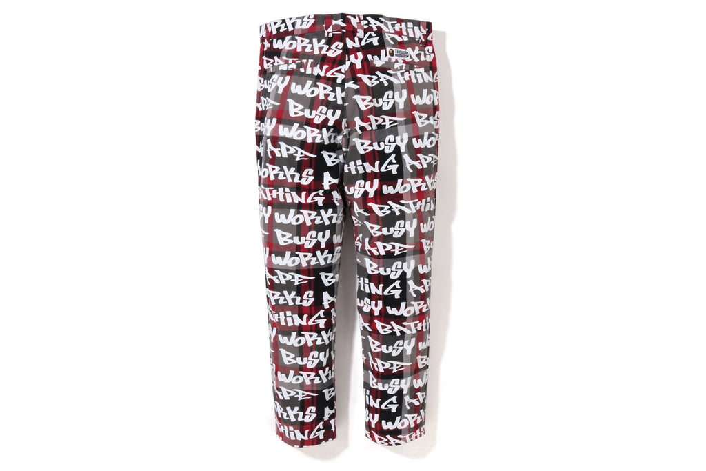 BAPE GRAFFITI CHECK ONE POINT PANTS MENS - デニム/ジーンズ