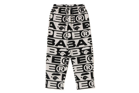 LUX SPORT PATTERN OVERSIZED SWEAT PANTS