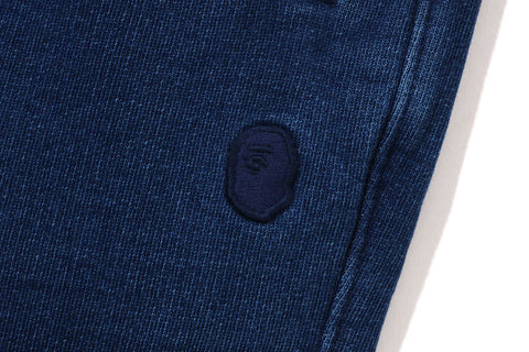 APE HEAD ONE POINT INDIGO SWEAT PANTS