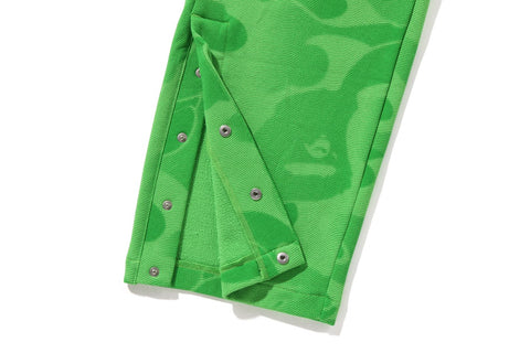 INK CAMO WIDE LEG SNAP DETAIL TRACK PANTS