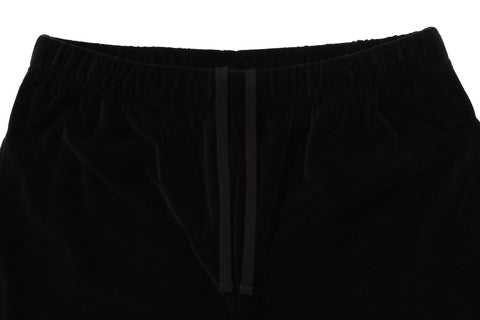 CRYSTAL STONE APE HEAD VELOUR WIDE PANTS