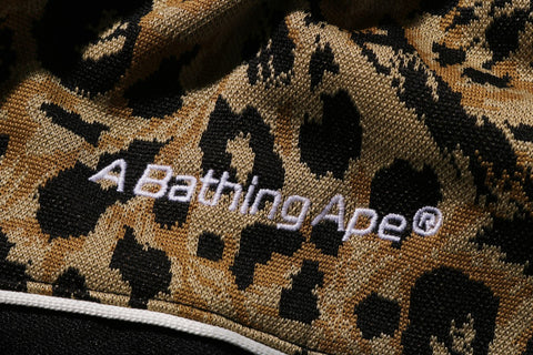 WILD LEOPARD PATTERN OVERSIZED FIT TRACK PANTS