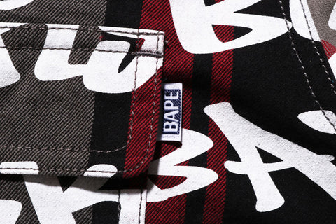 BAPE GRAFFITI CHECK SHIRT