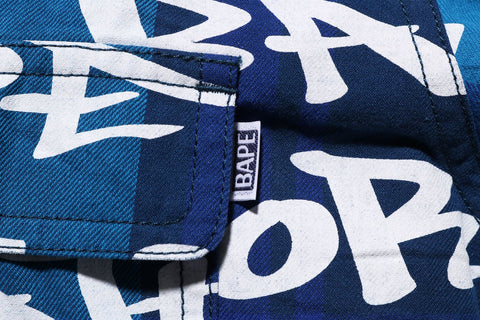 BAPE GRAFFITI CHECK SHIRT