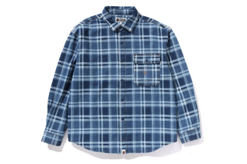 BAPE CHECK DENIM SHIRT