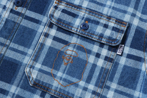 BAPE CHECK DENIM SHIRT