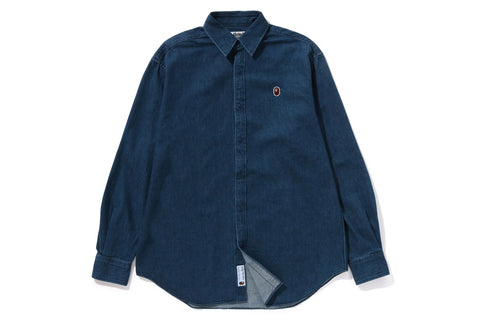 APE HEAD ONE POINT DENIM SHIRT